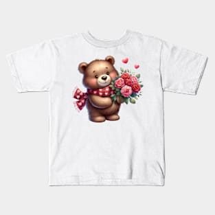 Valentine Love Bear Kids T-Shirt